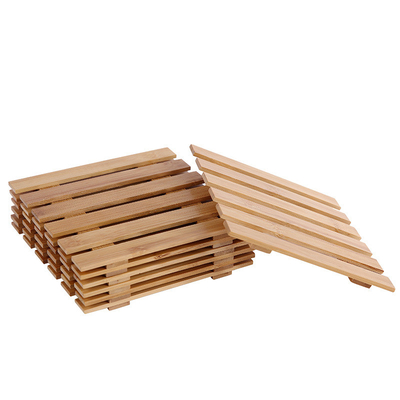 Piattino di legno di bambù naturale leggero Mat For Succulent Plant Pots comodo della pianta