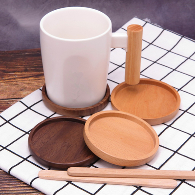 Sottobicchieri beventi in bianco della tazza di caffè dei sottobicchieri quadrati 9cm di legno di bambù della bevanda