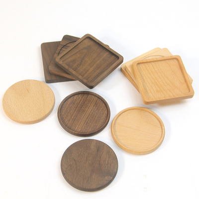 Sottobicchieri di legno di bambù carbonizzati impermeabili leggeri per articolo da cucina di vetro