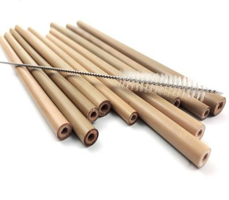 Eco-Friendly Logo personalizzato Riutilizzabile Naturale Organico Fibra di Bambù Paglia da Bere
