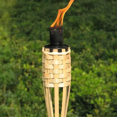 Bamboo naturale Tiki Torcia giardino giocattolo colorato Torcia di bambù per bambini e feste all' aperto
