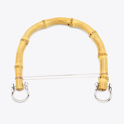 Borsa rotonda di bambù Borsa a mano Borsa a manica Sostituzione con orecchini d'oro Per borsa artigianale Borse fai da te accessori