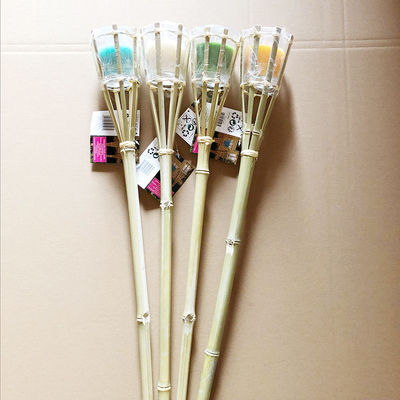 Torcia di bambù ecologica per giardino, illuminazione esterna naturale