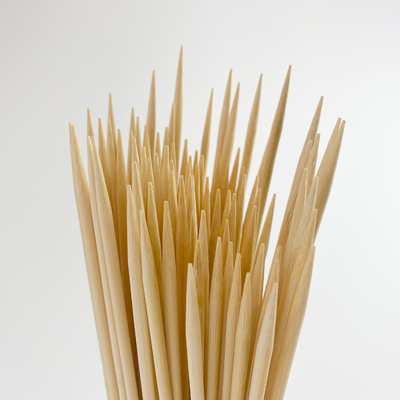 Spigole di bambù senza schegge per grigliare, barbecue, antipasti, kabobs di frutta, fontana di cioccolato