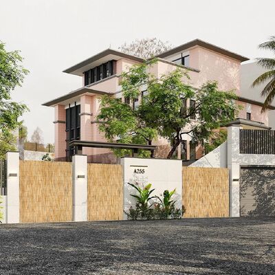 Recinzione in canna naturale, tenda a schermo in canna ecologica per giardino, balcone, esterno, decorazioni per patio in cortile Rotoli di recinzione - 1*3m