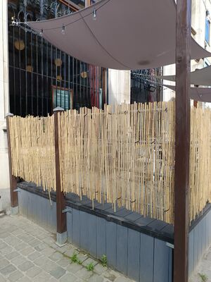 Fence di bambù a fessura durabile a slitta per schermo di privacy per paesaggi esteriori e decorazioni di patio