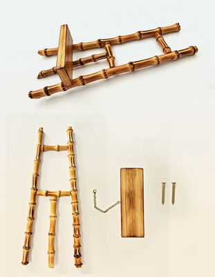 Stand da scrivania in bambù naturale con funzione 3-in-1 per la visualizzazione a mani libere di tablet e libri